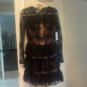 Georgeous Black Lace Mini Cocktail Dress!